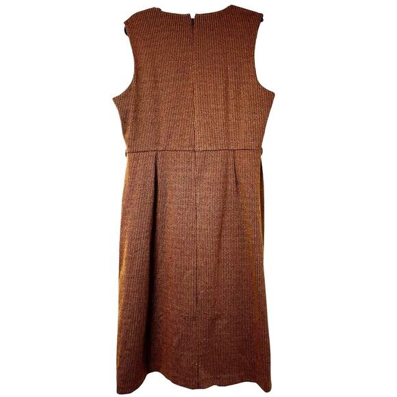 Calvin Klein Herringbone Knit Belted Midi Dress Size 16W NWOT - Picture 9 of 12